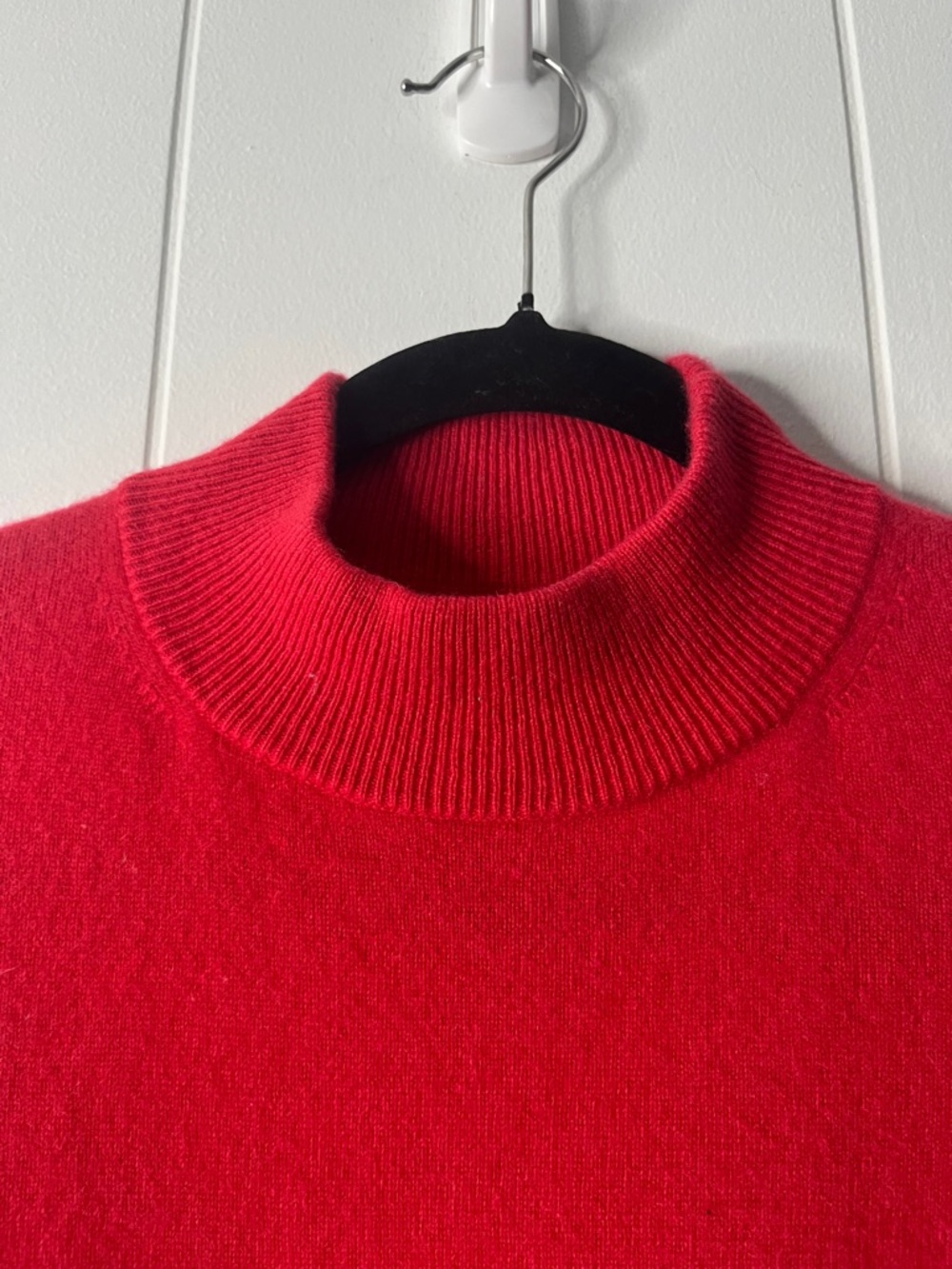 J. Crew 100% Cashmere Bright Pink Mock Neck Sweater Women's M - Picture 3 of 9
